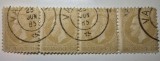 1872-1879 Carol I, emisiunea Paris 50 bani, ștraif cu EROARE