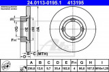 Disc frana DAEWOO MATIZ (KLYA) (1998 - 2016) ATE 24.0113-0195.1