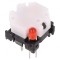 Comutator tastatură 2 SPST-NO LED roșu 0.1A 28VDC Alb