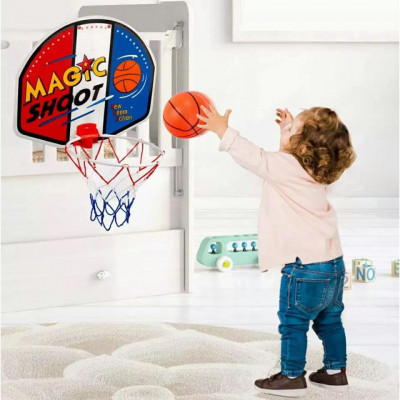 Set MINI pentru copii, Cos de basket + Minge + Pompa, pentru activitati in aer foto