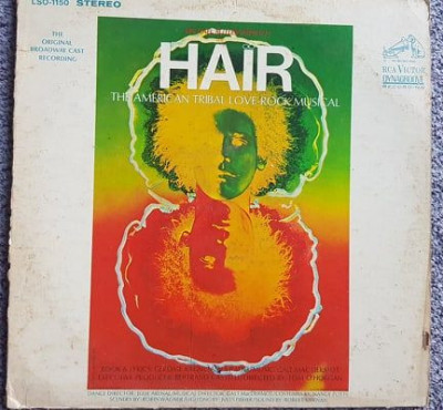 Vinil original SUA Hair, The american tribal love-rock musical foto