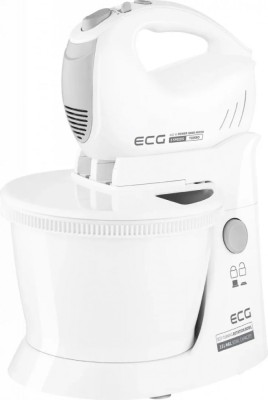 Mixer de mana cu bol rotativ ECG RSM 4052, 400 W, 3.5 L, 5 viteze, functie Turbo, alb foto