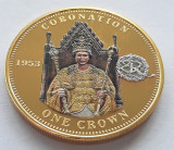 321. Tristan da Cunha 1 crown 2014 (Crowning Moments - Coronation), Africa
