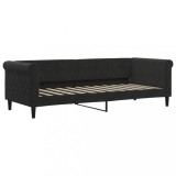 Cumpara ieftin Pat de zi, negru, 80x200 cm, catifea