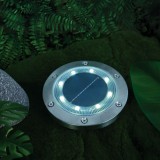 Lampa solara LED perete gradina, 12 cm, 8 LED SMD alb rece, exterior, incarcare automata IP rezistent