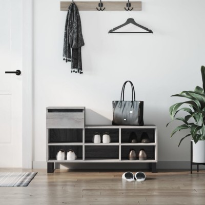 Gossi pantofar, gri sonoma, 102x36x60 cm, lemn prelucrat foto