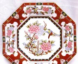 FARFURIE DECORATIVA PORTELAN JAPONEZ DECOR PASARI EXOTICE 26.5 CM