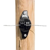 Izolatori gard electric W, fixare 2 puncte pentru stalpi din lemn, metal, beton