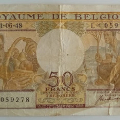 Bancnota Belgia - 50 Francs 01-06-1948