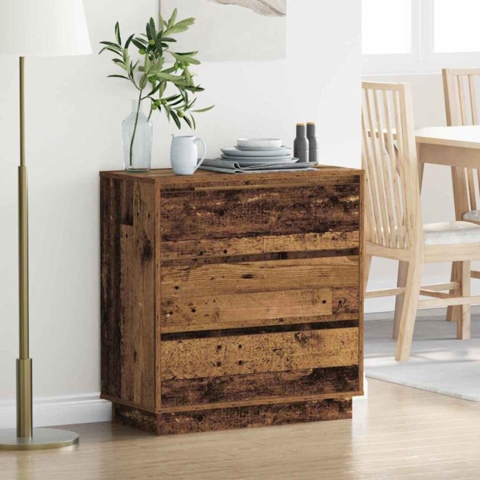 vidaXL Dulap de noapte cu Lemn vechi 71 x 34.5 x 75 cm Lemn compozit 869640