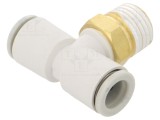 Conector teu filetat alamă, 1-10 bar