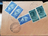 Plic circulat 1955, Falticeni- ADAS Bucuresti, francatura, grea,recomandat, Stampilat