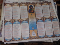 Calendar religios vechi Colectie,Calendar crestin ortodox de perete 2006,T.GRAT foto
