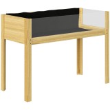 Outsunny Strat &Icirc;nălțat de Grădină din Lemn cu Panouri din Acril și Orificii de Drenaj, 110x50x80 cm, Lemn Natural | Aosom Romania