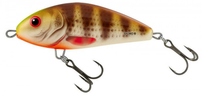 Salmo Wobler Fatso Floating Spotted Brown Perch 12 cm