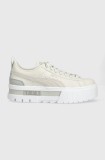 Puma sneakers Mayze Lth culoarea gri, cu platformă 381983