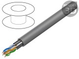 Cablu F/UTP 4x2x23AWG 6a s&acirc;rmă Cu LSZH gri &Oslash;cablu: 7,2mm