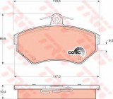 Set placute frana,frana disc VW PASSAT (3B2) (1996 - 2001) TRW GDB1266