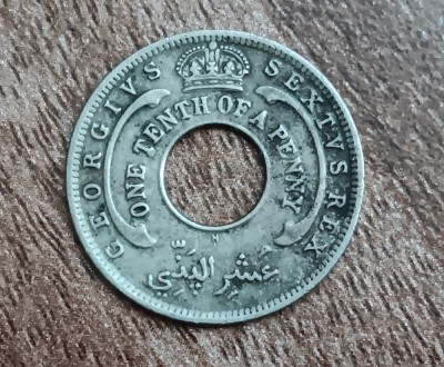 C50 - Moneda foarte veche - Africa de Vest Britanica - 1 penny - 1949 foto