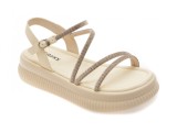 Sandale GRYXX bej, F503, din piele ecologica
