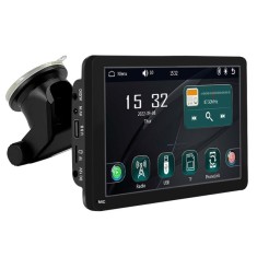 Sistem Multimedia Techstar&reg; Apple Carplay/Android 7096, Ecran Tactil, 7 Inch 1024x600 HD IPS, Bluetooth, Mirror Link, Card TF, USB, AUX, Negru