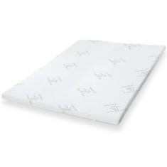 The White Stone Topper 140 x 190 cm | Corector de Saltea Ergonomic | Umplutura din Vata Soft | Inal?ime 5 cm | ?esatura Respirabila ?i Antialergica foto