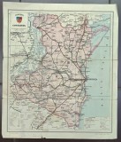 JUDETUL CONSTANTA , DUPA NOUA IMPARTIRE ADMINISTRATIVA , HARTA , SCARA 1 : 300.000 , EDITIE INTERBELICA