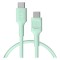 Cablu Greencell PowerFlex Silicon USB-C 0.3m 100W &Icirc;ncărcare Rapidă PD Verde