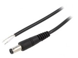 Cablu Alimentare DC 5,5/1,7mm Negru 0,5m