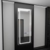 Oglinda LED Rectangulara, 60x150cm, Alessia Senzor Radar Marcello, Sistem Dezaburire, Ceas &amp; Termometru, Dimabila, Dressing Couture ModernLight Concep