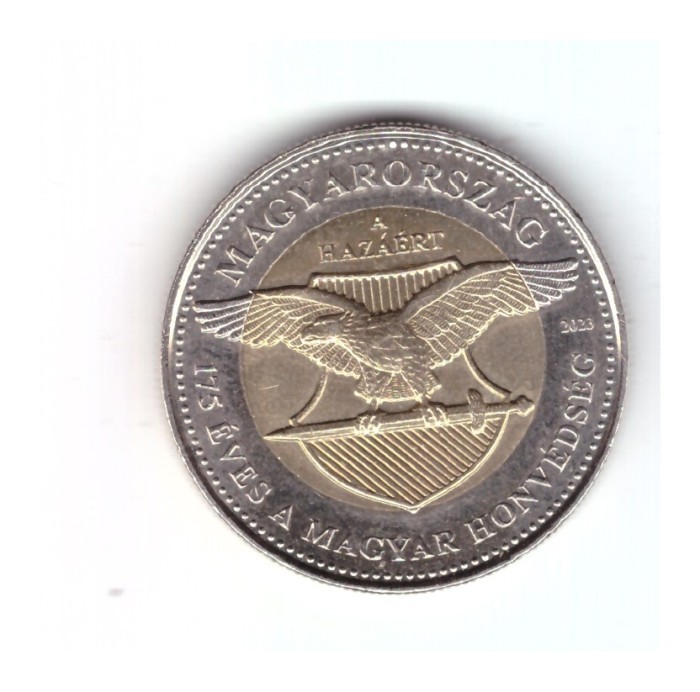 Moneda Ungaria 100 forint/forinti 2023, 175 ani Fortele armate, stare foarte buna, curata