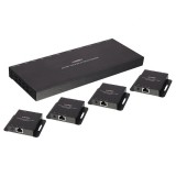 Splitter Extender 50m Cat.6 4 Port HDMI &amp; IR with Loop Out, Lindy L38155