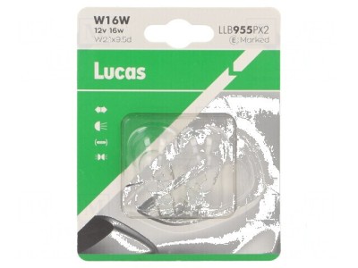 Lampă auto W2,1x9,5d transparentă 12V 16W - set 2 becuri foto