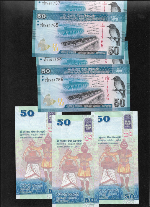 Sri Lanka 50 rupii rupees 2020 unc pret pe bucata