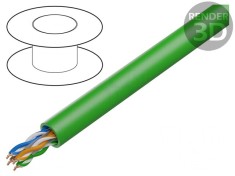 Cablu UTP Cat6 Verde 24AWG 4 Perechi foto