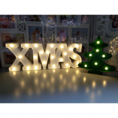 Decoratiune luminoasa cu baterii xmas alb cald