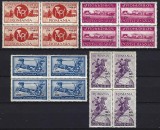 Romania 1944 - Lp 160 - Asistenta P.T.T. - supratipar - bloc de 4 - MNH***, Nestampilat