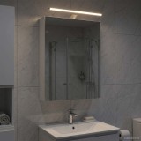 vidaXL Dulap cu oglindă pentru baie cu raft Alb 50 x 14,5 x 70 cm 889047