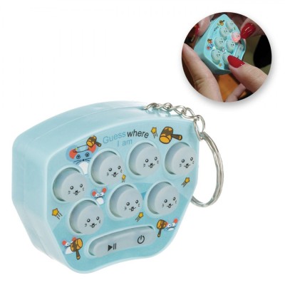 Consolă Joc Interactiv, Model &amp;quot;Guess Where I Am&amp;quot;, Cu șoareci, Culoare Bleu, Breloc, Dimensiuni 6x2x5cm foto