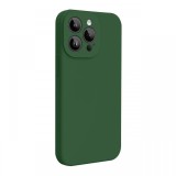 Lemontti Husa Liquid Silicon MagCharge iPhone 15 Pro Max Verde (protectie 360&deg;, material fin, captusit cu microfibra)