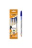 Set de 4 pixuri cu bilă din cristal cu cerneală albastră, bic
