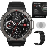 Ceas smartwatch barbati, GloryFitPro by BIRAI&reg;, ecran AMOLED 1.43", inteligent, fitness, sport, rezistent apa 5ATM, smart, notificari, wireless, apel