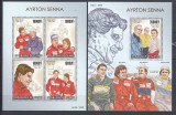 Guinea - MASINI RALIURI F1 - AYRTON SENNA - BL+KB - MNH, Nestampilat