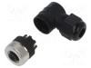 Conector M12 mufă mamă 4 pini 4A 125V IP67 unghi pe cablu LUTRONIC