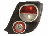 Stop spate lampa Chevrolet Aveo (T300), 05.2011-, Hatchback, partea Dreapta, cu lampa de mers inapoi; tip bec P21W+PY21W; rama argintie; fara soclu b, TYC