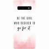 Husa silicon pentru Samsung Galaxy S10, Quotes Pink