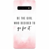 Husa silicon pentru Samsung Galaxy S10 Plus, Quotes Pink