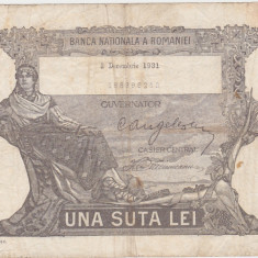 ROMANIA 100 LEI DECEMBRIE 1931 F