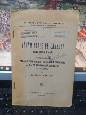 Erich Jekelius, Zăcămintele de lignit din basinul pliocenic din Valea superioară a Oltului, Transilvania, București, circa 1935, 193 foto
