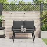 Cumpara ieftin Set de masă pentru grădină 2 pcs Negru poliratan